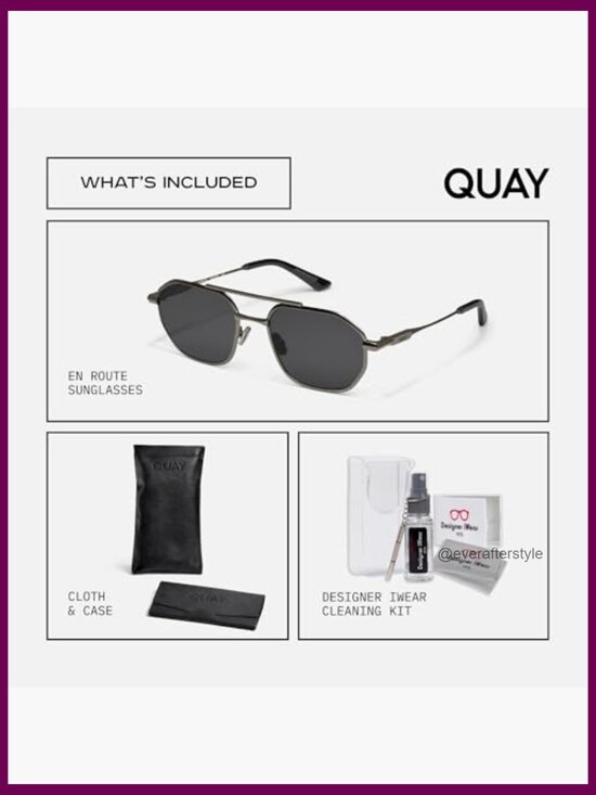 Geometric Aviator Sunglasses with UV Protection, Metal Frame main image 5